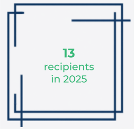 13 recipients in 2025